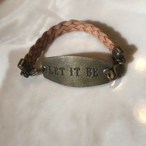 Lenny and Eva leather bracelet and charm.